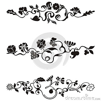 Ornamental frieze designs Stock Photo