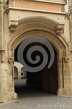 Ornamental gate of an old city palace - historical centre of Bratislava Stock Photo