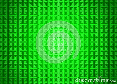 Dark Green Oriental Ornamental Chinese Arabic Islamic Pattern Texture Background. Imlek Ramadan Festival Wallpaper. Stock Photo