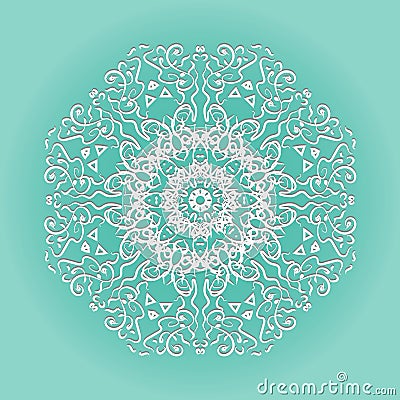 Ornamental lace pattern background with many details looks like crocheting handmade lace lacy arabesque designs. Vector Vector Illustration