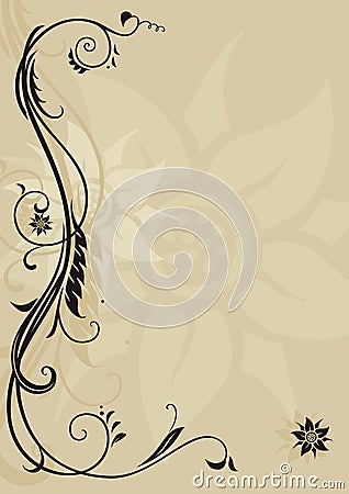 Ornamental letterhead Vector Illustration