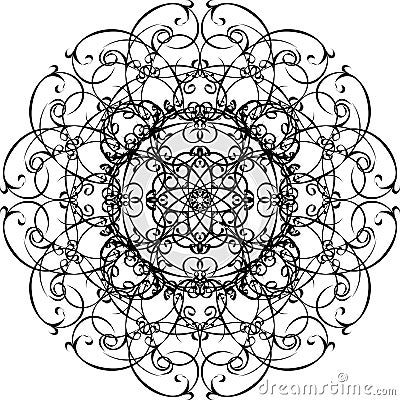 Ornamental mandala. Hand drawn Vector Illustration