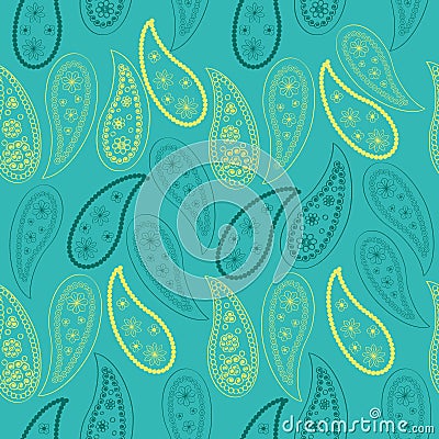 Ornamental orient seamless pattern background. Vector Illustration