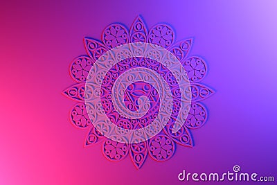 Ornamental pink mandala Stock Photo