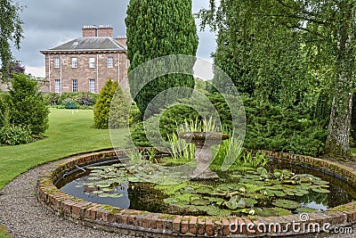 Ornamental pond in country estate Stock Photo