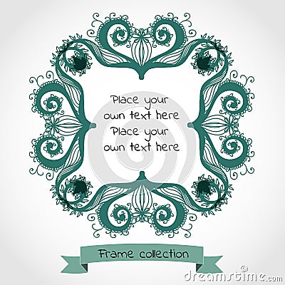 Ornamental retro frame Vector Illustration