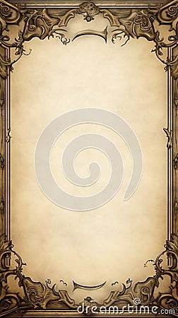 Ornamental retro style frames, banners for text and blank space for tarot cards, invitations, weddings, celebrations Stock Photo
