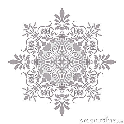 Ornamental round floral pattern. Decorative line art frame for design template. Elegant vector element , place text. Vector Illustration