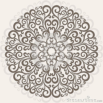 Ornamental round lace Vector Illustration