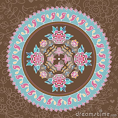 Ornamental round lace. Stock Photo