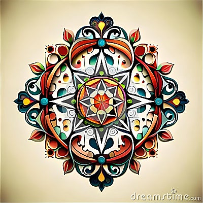 ornamental round ornament Stock Photo