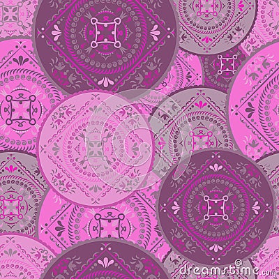 Ornamental round seamless pattern. Vector Illustration