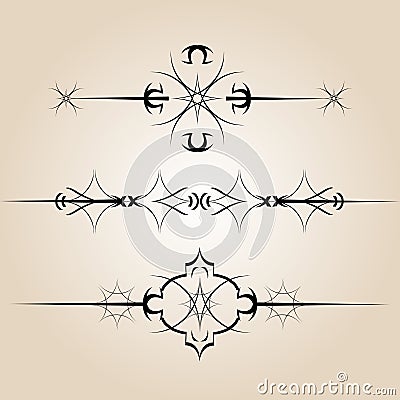 Ornamental rule line Vector Illustration