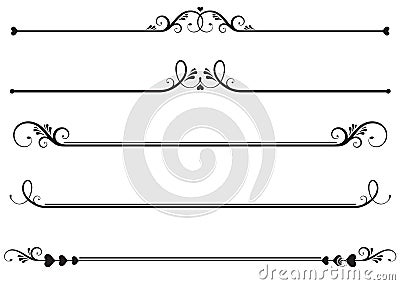 Ornamental Rule lines Vector Illustration