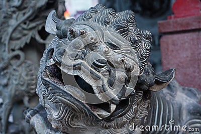 Ornamental sculpture dragon in Malaysia Stock Photo