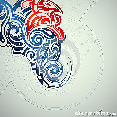 Ornamental swirls abstraction Vector Illustration