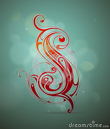 Ornamental swirls design Vector Illustration