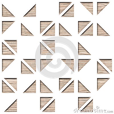 Wall decorative tiles - Abstract paneling pattern Stock Photo