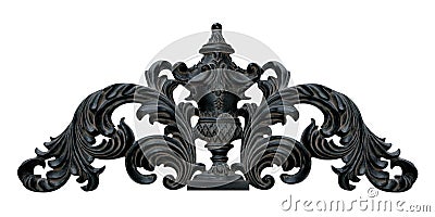 Ornamental Wall Crown Decoration Stock Photo
