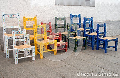 Ornamental wooden chair Stock Photo