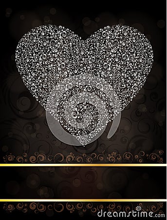 Ornamented heart Vector Illustration
