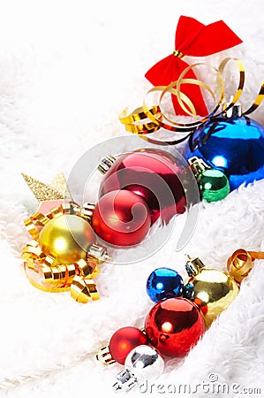 Ornaments in billowy feathers Stock Photo