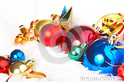 Ornaments in billowy feathers Stock Photo