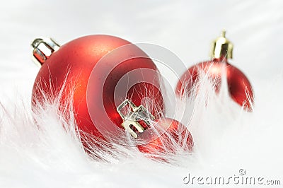 Ornaments in billowy feathers Stock Photo