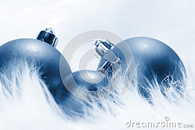 Ornaments in billowy feathers Stock Photo