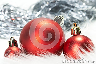 Ornaments in billowy feathers Stock Photo