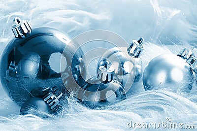 Ornaments in billowy feathers Stock Photo