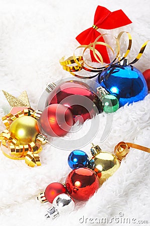 Ornaments in billowy feathers Stock Photo