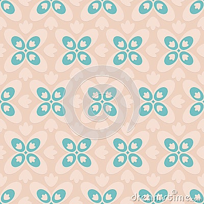 Ornate arabic seamless pattern, beige green mint color, decorative east illustration Cartoon Illustration