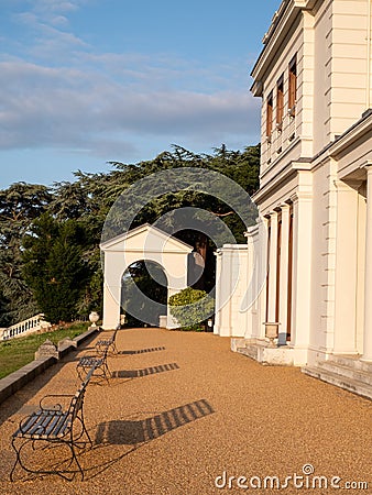 Ornate arch at newly renovated Gunnersbury Park and Museum on the Gunnersbury Estate, West London UK Editorial Stock Photo