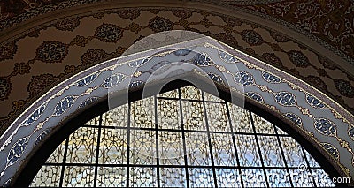 Ornate arch in Topkapi Palace and Museum in Istanbul Editorial Stock Photo