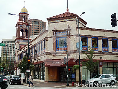 ColeHann, Country Club Plaza, Kansas City, MO, urban scene Editorial Stock Photo