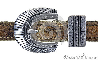 Ornate belt buckle Stock Photo