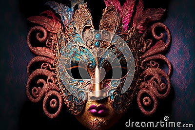 ornate carnival mask Stock Photo