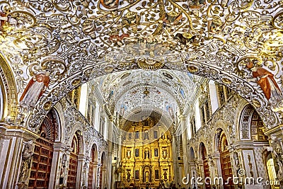 Ornate Ceiling Altar Santo Domingo de Guzman Church Oaxaca Mexico Editorial Stock Photo