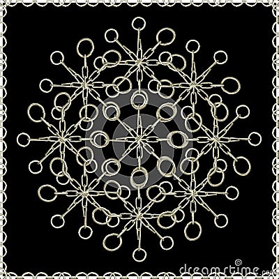 Ornate Chained Atrwork Stock Photo