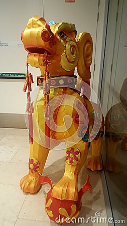 Ornate Chinese statue in a Chinese museum in Sydney, NSW, Australia Editorial Stock Photo