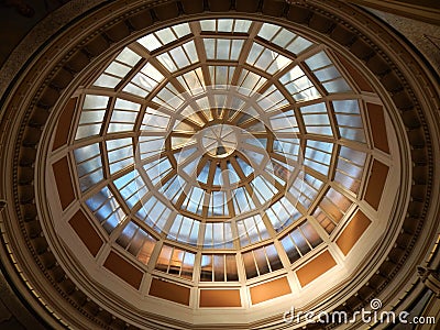 Historic Grant County Courthouse Lancaster WI interior dome detail Editorial Stock Photo