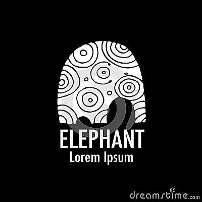 Ornate elephant design Vector Illustration