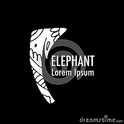 Ornate elephant design Vector Illustration