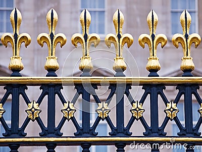 Ornate fence Stock Photo