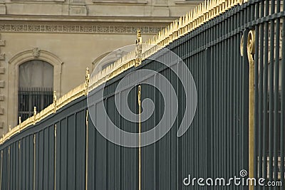 Ornate fence Stock Photo