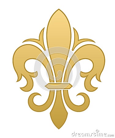 Ornate Fleur De Lis icon Vector Illustration