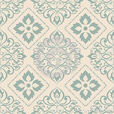 Ornate floral decor for wallpaper. Vector Illustration