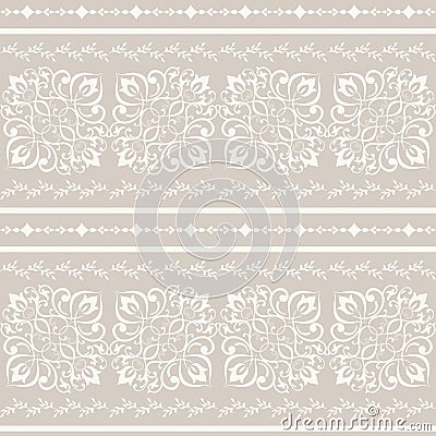 Ornate floral decor for wallpaper. Vector Illustration