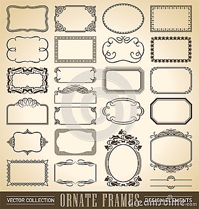 Ornate frames set (vector) Vector Illustration